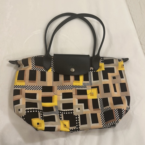 Longchamp 2015 Le Pilage Tote Jeremy Scott Graphic Design Print - Picture 2 of 4